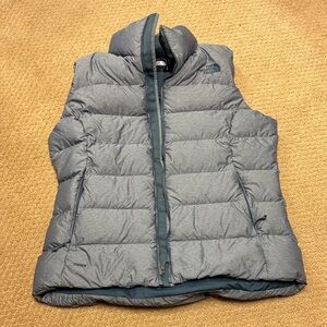 Blue Puffer North Face Vest